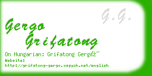 gergo grifatong business card